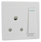 15 A Pin Round Socket + Switch