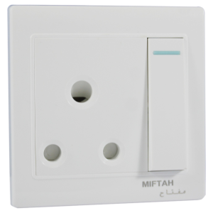 15 A Pin Round Socket + Switch