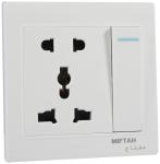 13 A 5 Pin Universal Socket + Switch